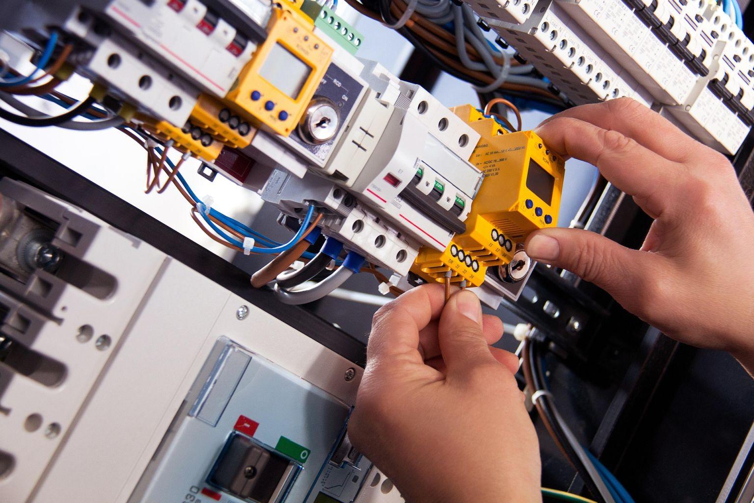 Electromechanical box build assembly in progress